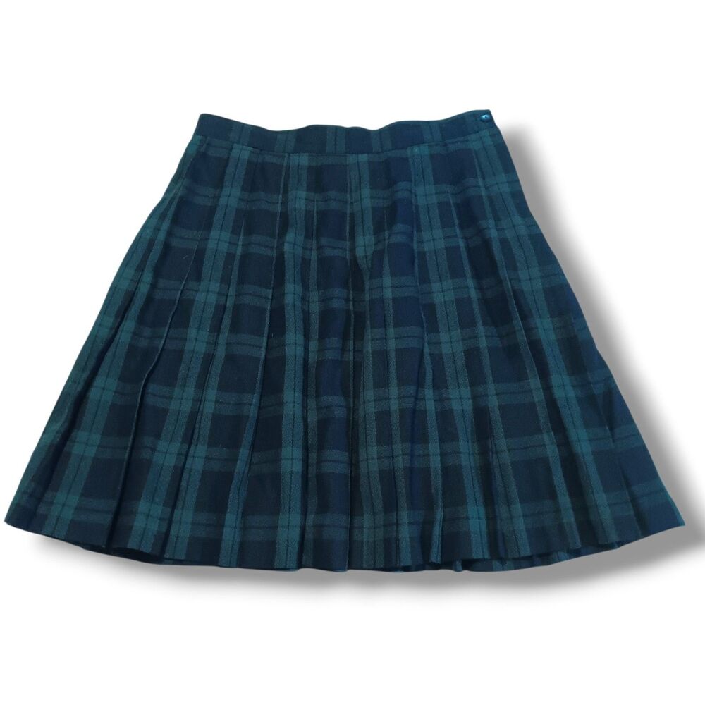 Vintage Michael Taylor Pleated Plaid Skirt-Size 10-School Girl-Academia-90s